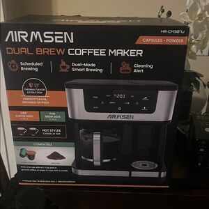 Dual Brew Coffee Maker - Black and Silver